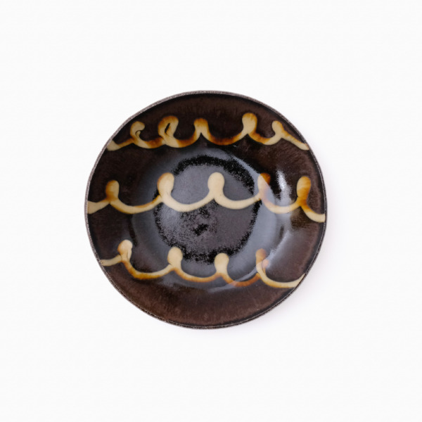 スリップウェア 丸皿 26-a1