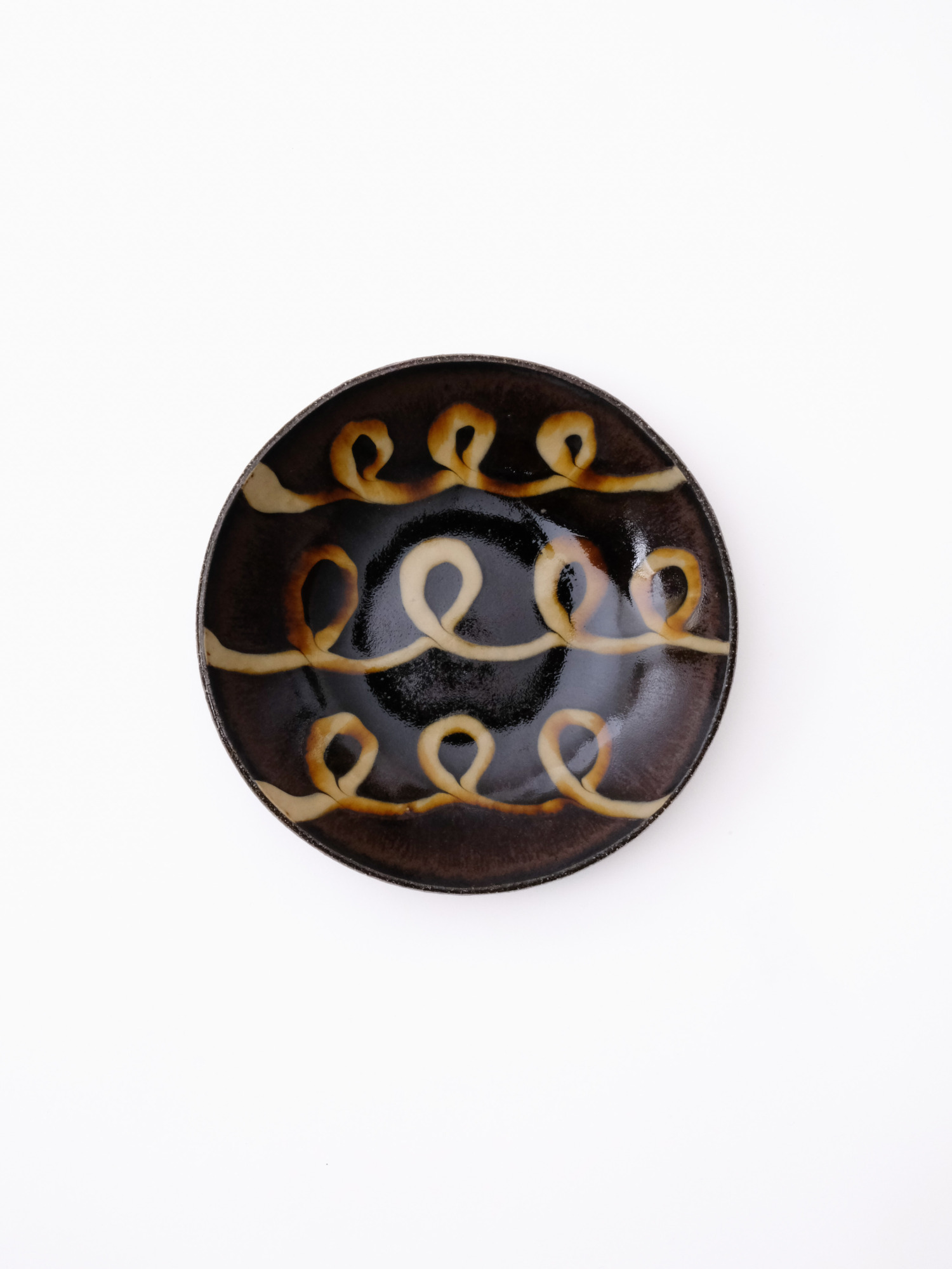 スリップウェア 丸皿 26-a5