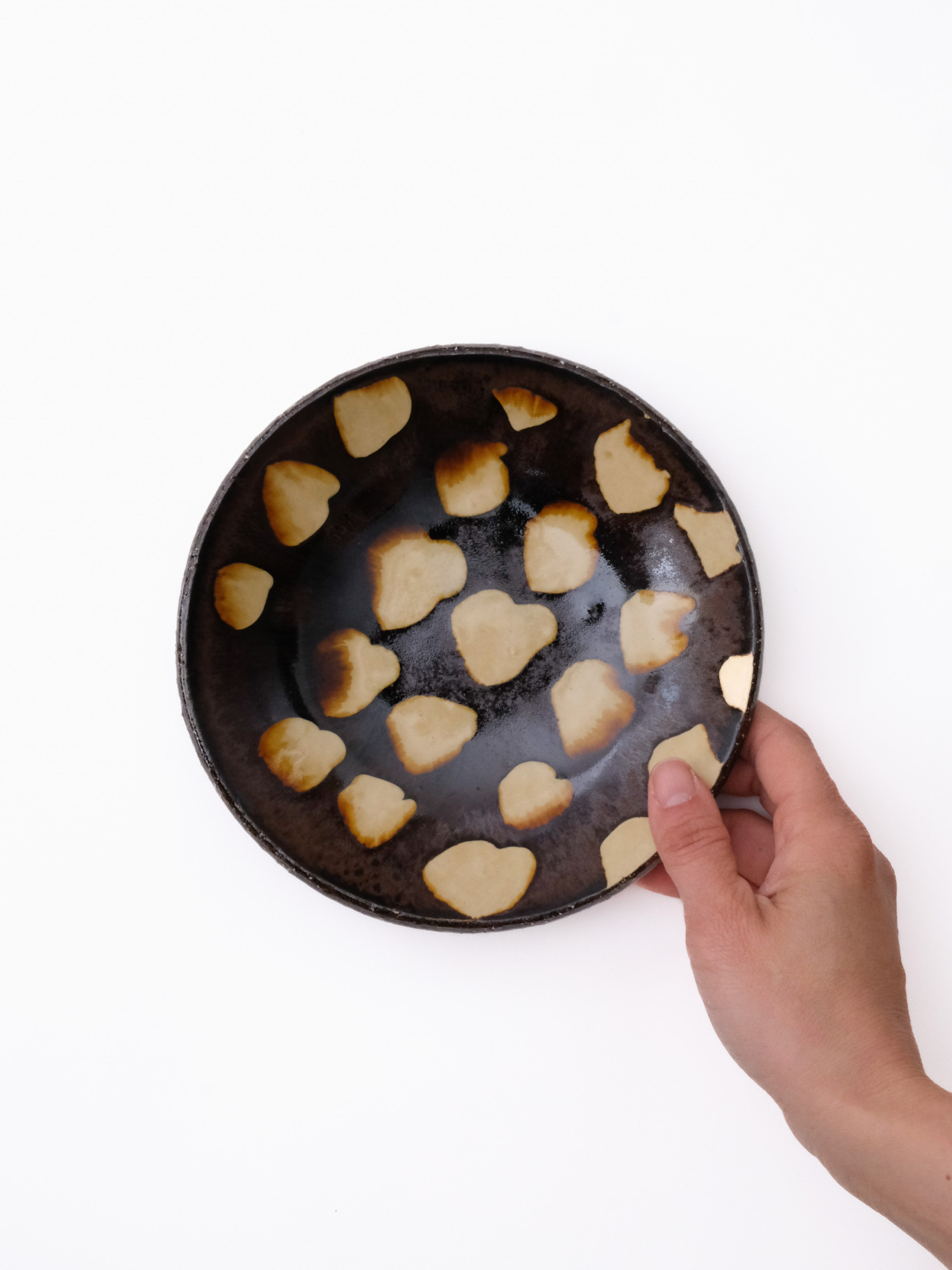 スリップウェア 丸皿 26-a4