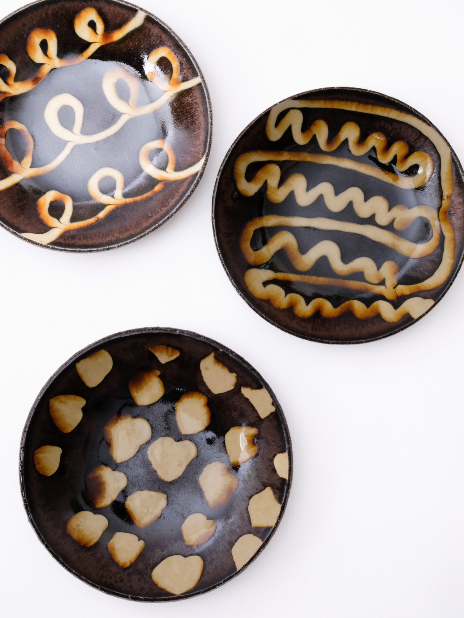 スリップウェア 丸皿 26-a3