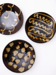 スリップウェア 丸皿 26-a1