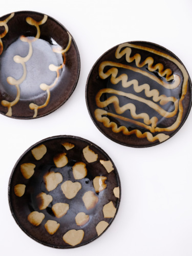 スリップウェア 丸皿 26-a1