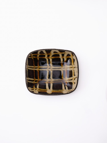 スリップウェア 長方鉢/小 26-b1