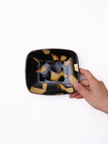 スリップウェア 長方鉢/小 26-b2