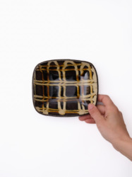 スリップウェア 長方鉢/小 26-b1