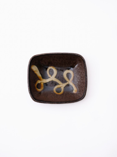 スリップウェア 長方鉢/小 26-b3