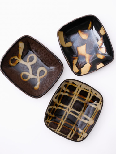 スリップウェア 長方鉢/小 26-b3