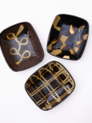 スリップウェア 長方鉢/小 26-b1