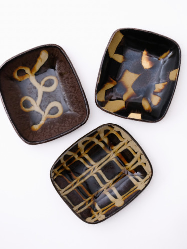 スリップウェア 長方鉢/小 26-b1