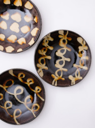 スリップウェア 丸皿 26-a5