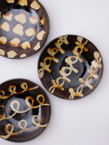 スリップウェア 丸皿 26-a2