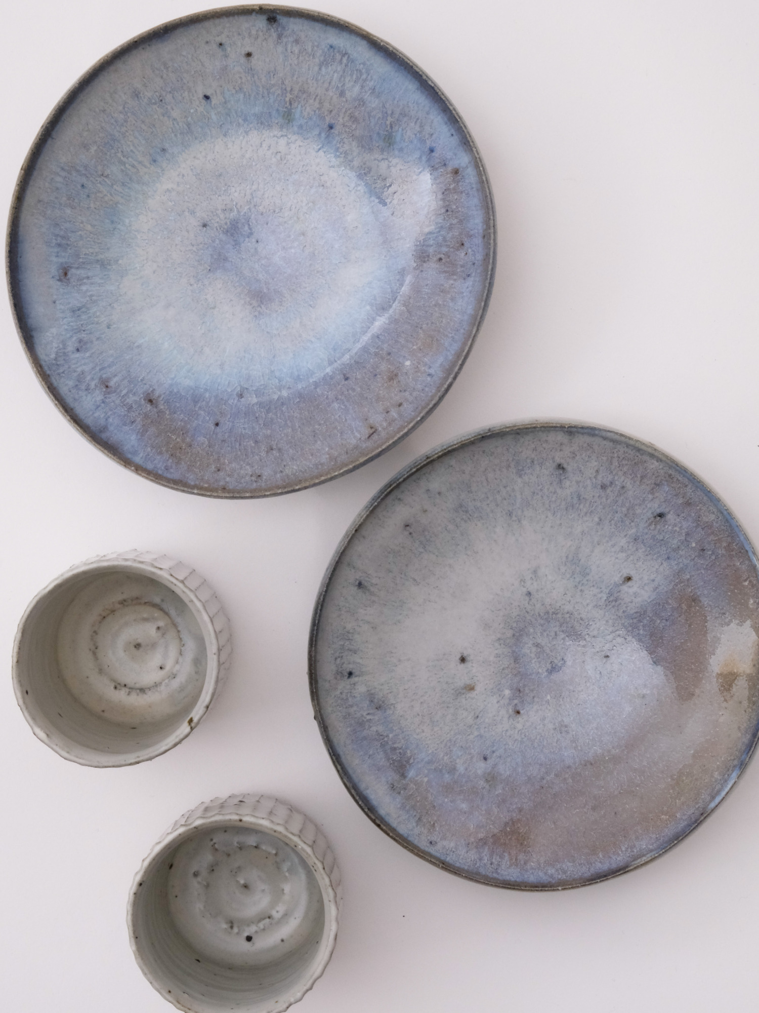 粉引切立湯呑 / 鎬