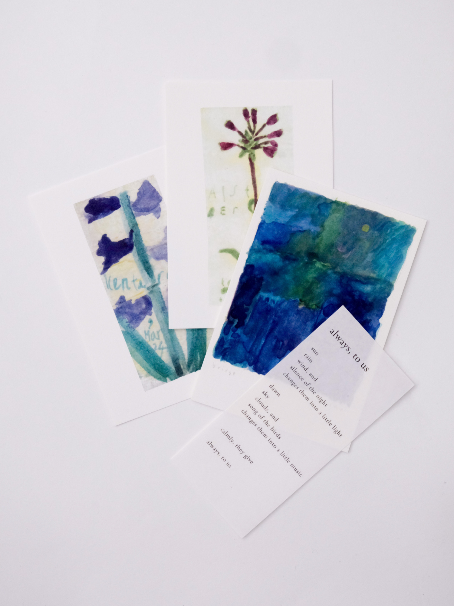 ポストカード３枚セット / あお