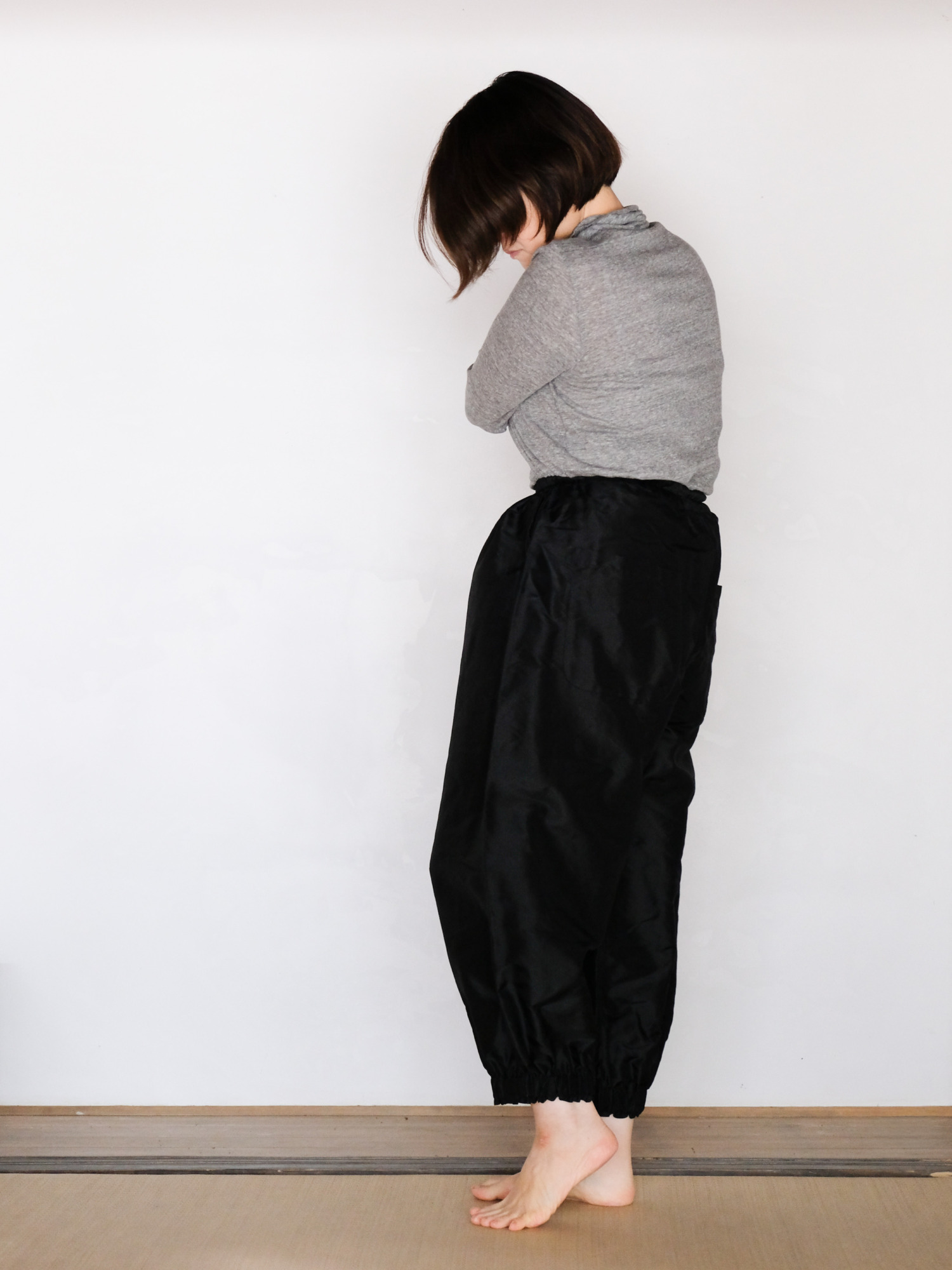 タイシルクニューカンフーパンツ / BLK