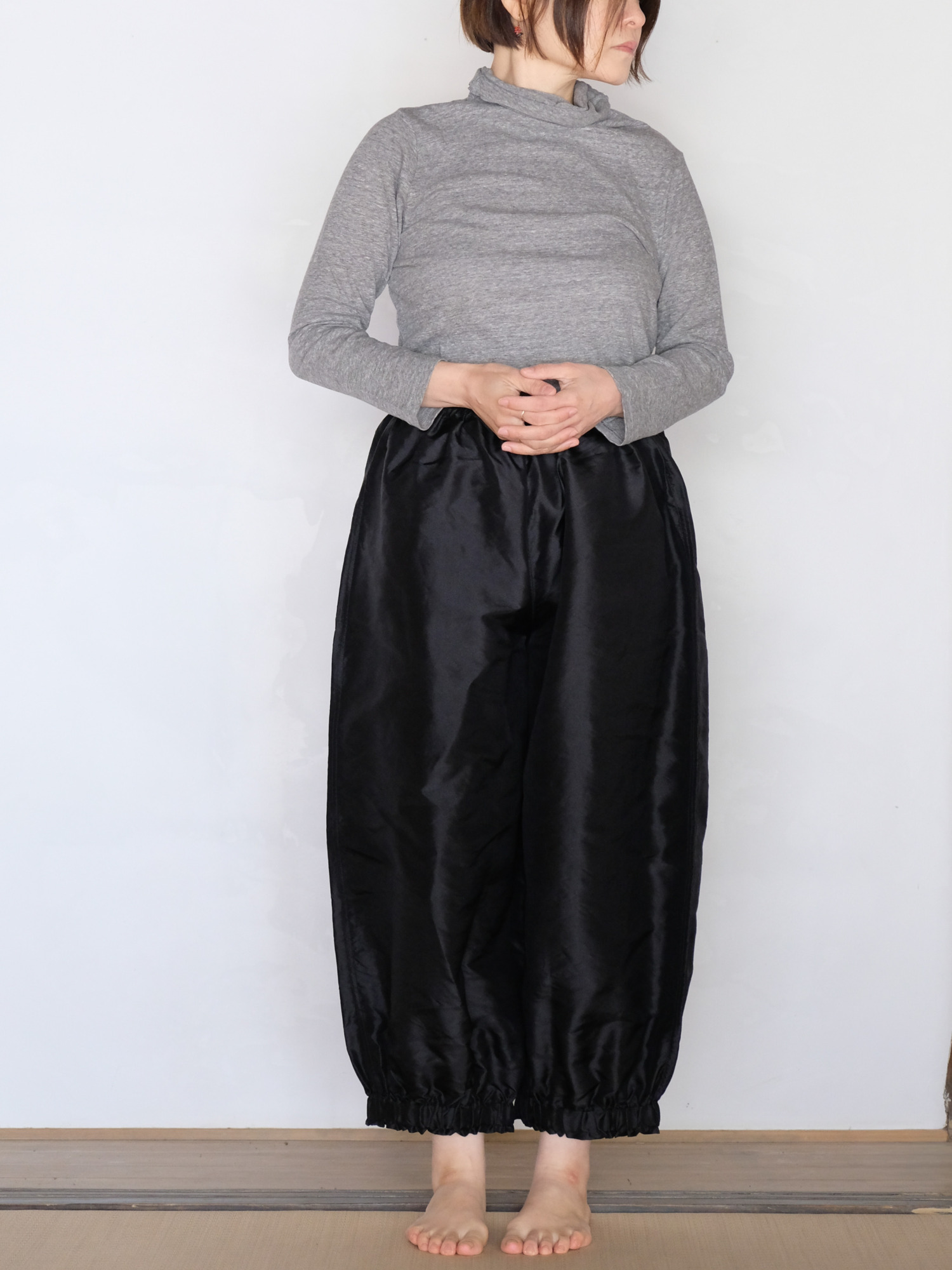 タイシルクニューカンフーパンツ / BLK