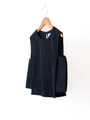Hand Woven Sleeveless Top / Black