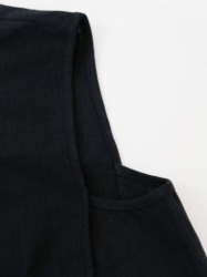 Hand Woven Sleeveless Top / Black