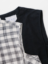 Hand Woven Sleeveless Top / Black