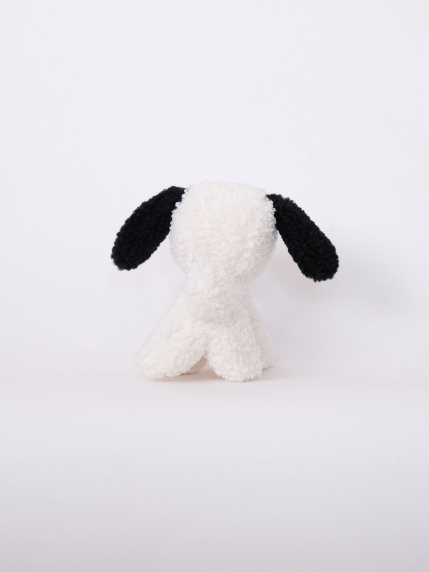 ぬいぐるみ ワンコ 白（耳黒 / 大）