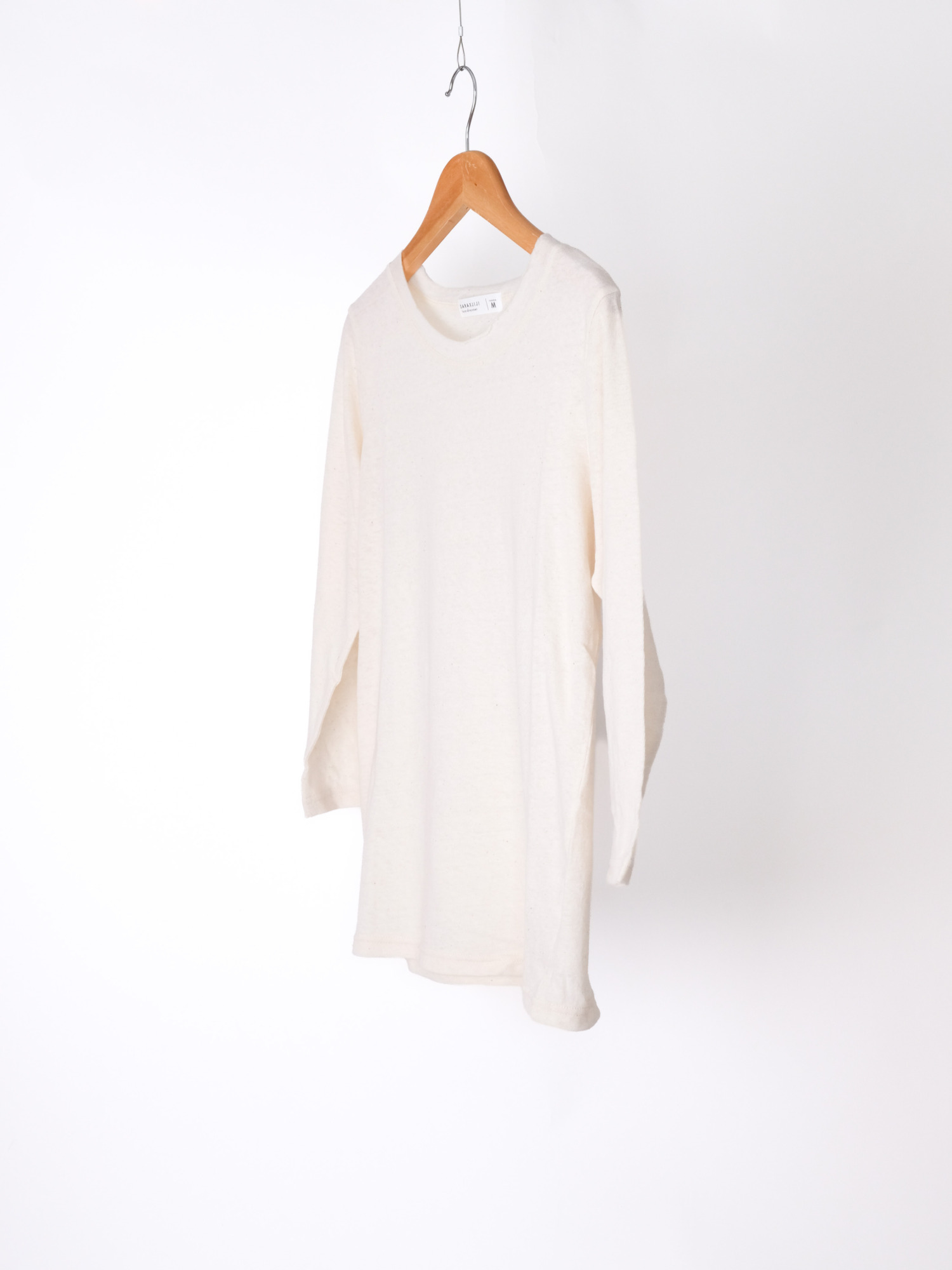 ラフィーガーゼCネックCS 七分袖 / off white
