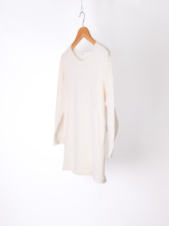 ラフィーガーゼCネックCS 七分袖 / off white