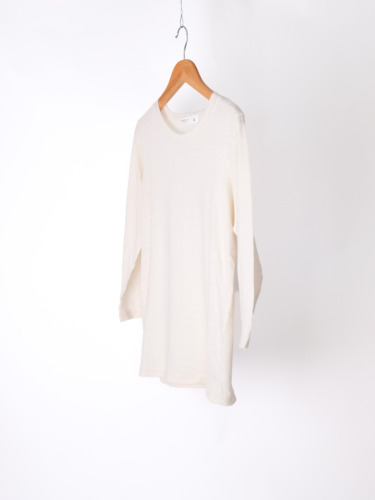ラフィーガーゼCネックCS 七分袖 / off white