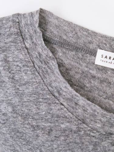 ラフィーガーゼCネックCS 半袖 / dark gray
